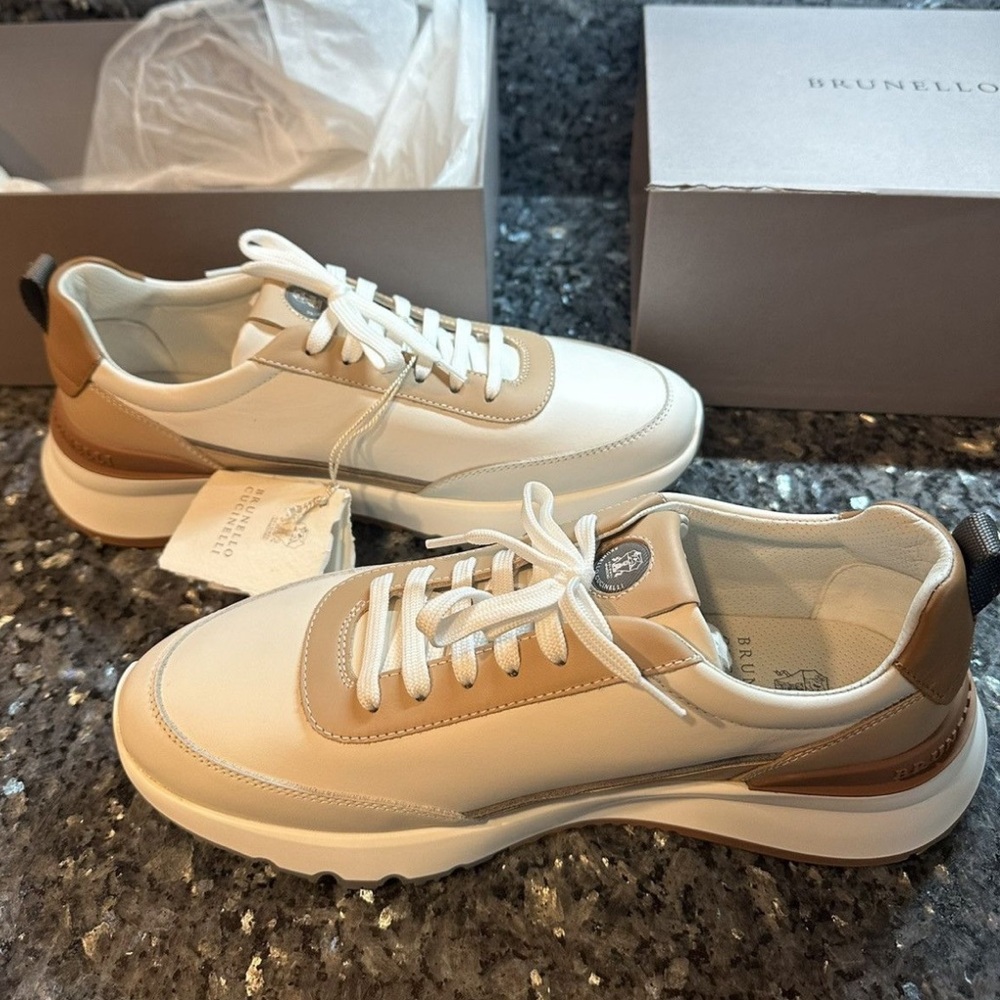 Brunello Cucinelli Mens Calfskin Runners